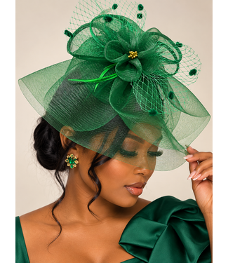 Garden Glam Fascinator - Green