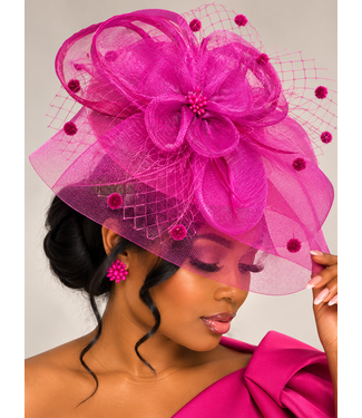 Garden Glam Fascinator - Fuchsia