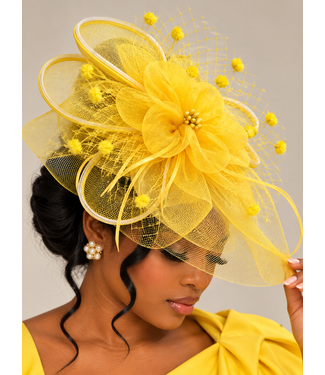 Garden Glam Fascinator - Yellow