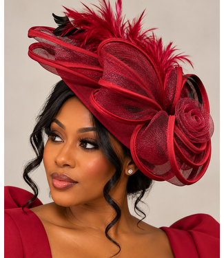 High Standards Fascinator - Burgundy