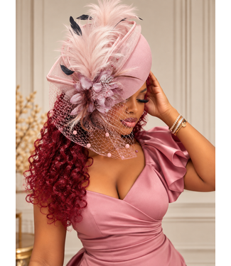 High Society Fascinator - Mauve