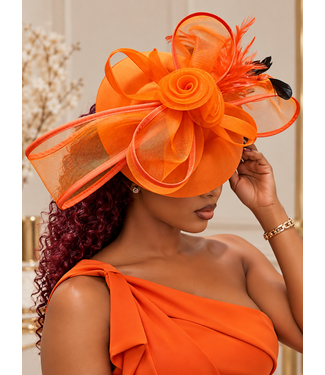 Prestige Petal Fascinator - Orange
