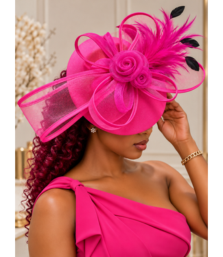 Prestige Petal Fascinator - Fuchsia