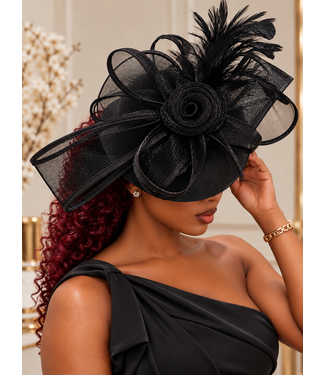Prestige Petal Fascinator - Black