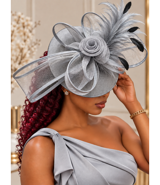 Prestige Petal Fascinator - Grey