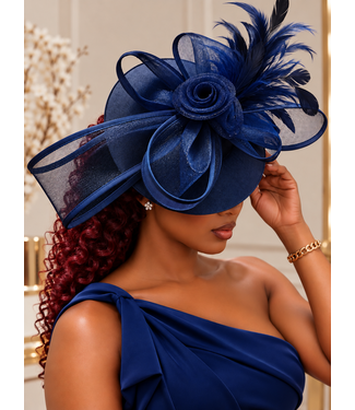 Prestige Petal Fascinator - Navy
