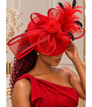 Prestige Petal Fascinator - Red