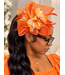 Rose Royale Fascinator - Orange