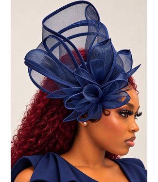Grand Entrance Fascinator - Navy