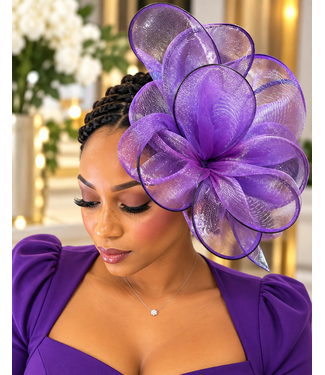 Grand Duchess Fascinator - Purple