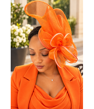 Grand Duchess Fascinator - Orange