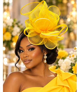 Grand Duchess Fascinator - Yellow