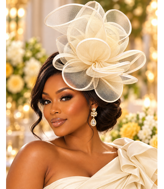 Grand Duchess Fascinator - Ivory