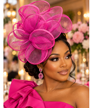 Grand Duchess Fascinator - Fuchsia
