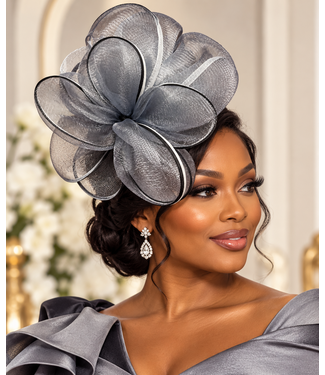 Grand Duchess Fascinator - Grey