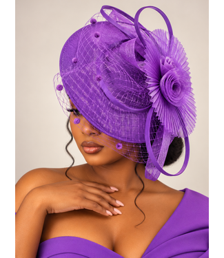 Garden Gala Fascinator - Purple