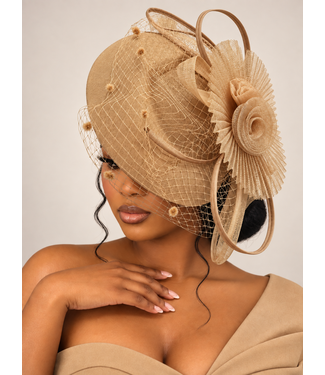 Garden Gala Fascinator - Tan