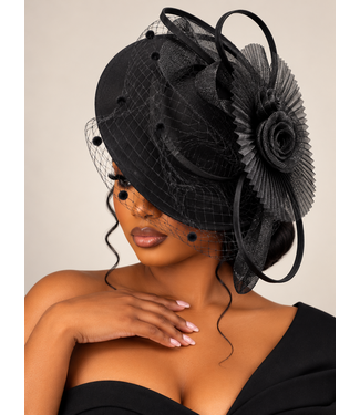 Garden Gala Fascinator - Black