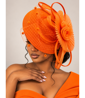 Garden Gala Fascinator - Orange