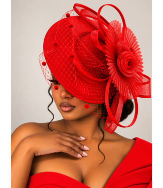 Garden Gala Fascinator - Red