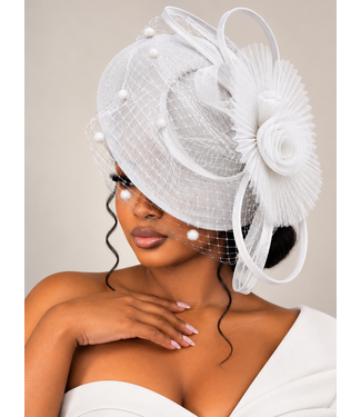 Garden Gala Fascinator - White