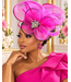 Bursting Bloom Fascinator - Fuchsia