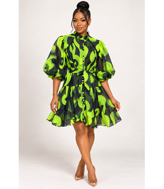 Daydream Darling Dress - Lime