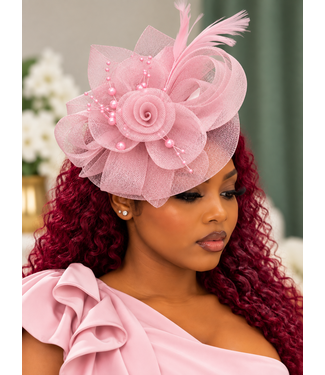 Royal Rosette Fascinator - Mauve