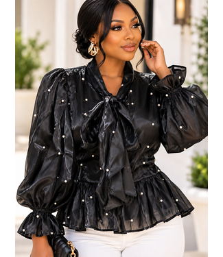 Sweet Simplicity Tie Top - Black