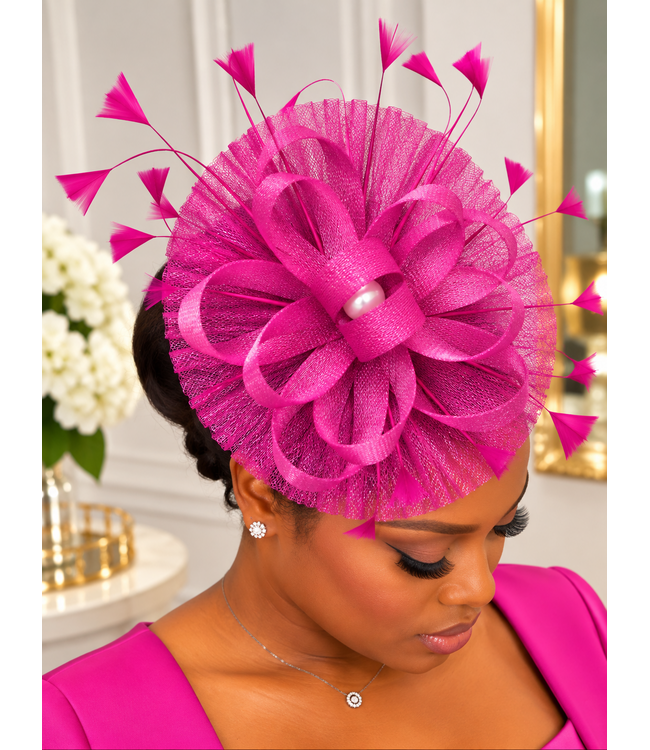 Main Event Fascinator - Fuchsia