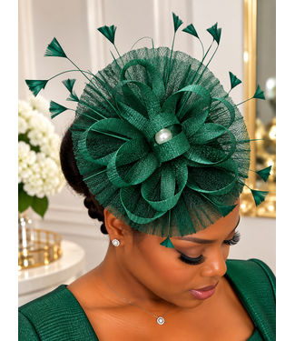 Main Event Fascinator - Green