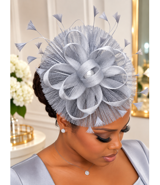 Main Event Fascinator - Grey