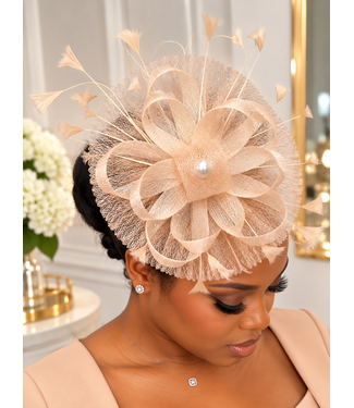 Main Event Fascinator - Peach