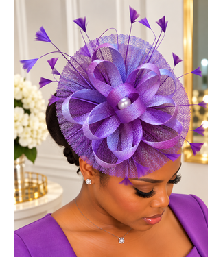 Main Event Fascinator - Purple