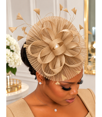 Main Event Fascinator - Tan