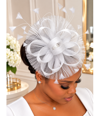 Main Event Fascinator - White