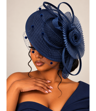 Garden Gala Fascinator - Navy