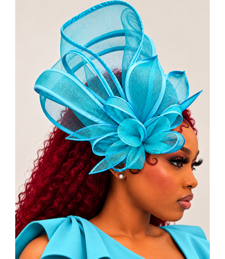 Grand Entrance Fascinator - Aqua