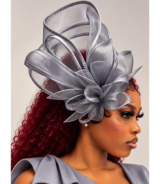 Grand Entrance Fascinator - Grey