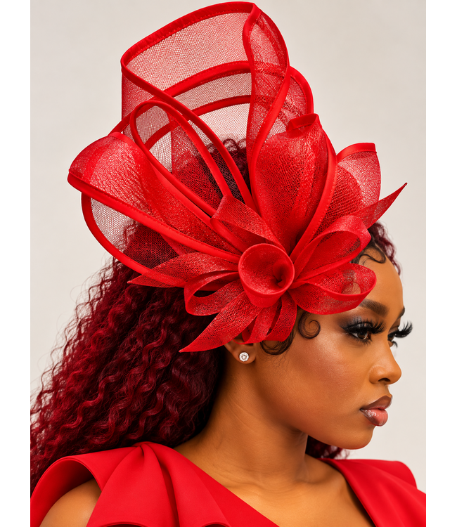 Grand Entrance Fascinator - Red