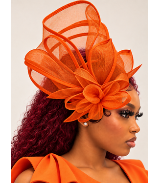 Grand Entrance Fascinator - Orange