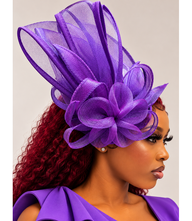 Grand Entrance Fascinator - Purple