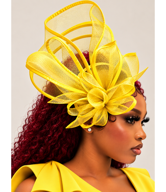 Grand Entrance Fascinator - Yellow