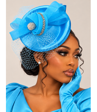 Pure Elegance Fascinator - Aqua