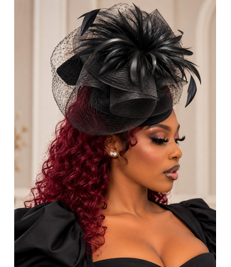 TIMELESS CHARM FASCINATOR - BLACK