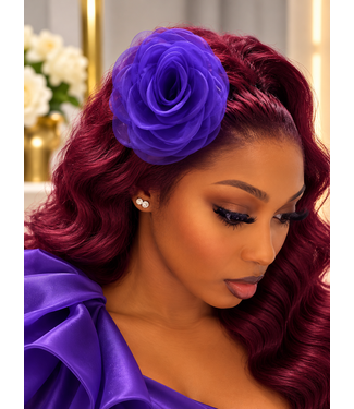 A Rose For You Rosette Fascinator & Corsage - Purple