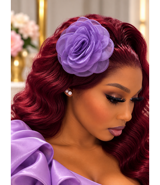 A Rose For You Rosette Fascinator & Corsage - Orchid