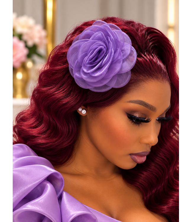 A Rose For You Rosette Fascinator & Corsage - Orchid