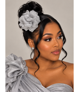 Petal Perfection Rosette Fascinator & Corsage - Silver