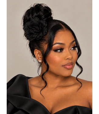 Petal Perfection Rosette Fascinator & Corsage - Black